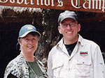 Ruth Baker Walton with Jonathan Truss at the Masai Marah Wildlife Festival